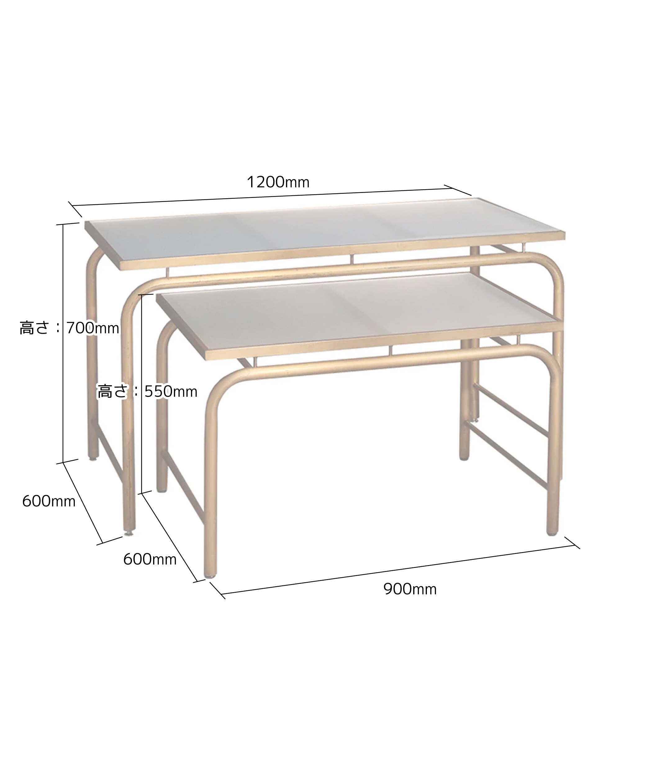 アンティークゴールド テーブル02